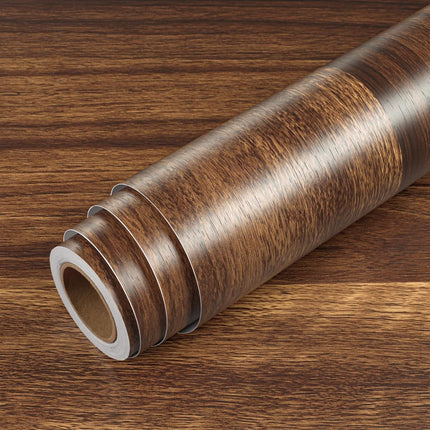Walnut Contact Paper Wood Grain Peel and Stick Countertops Waterproof Counter Top Contact Paper Wood Wallpaper Brown Walnut Vinyl Wrap for Cabinets Desk Wallpaper Removable Veneer 15.8inx78.8in
