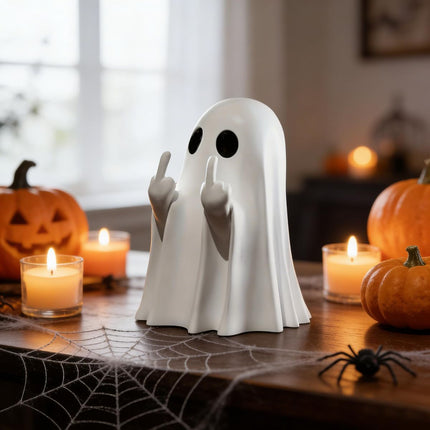 Halloween Ghost Figurine-Spooky & Cute Ghost Statue for Home, Desk