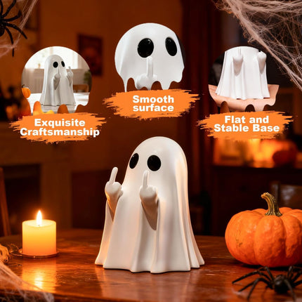 Halloween Ghost Figurine-Spooky & Cute Ghost Statue for Home, Desk