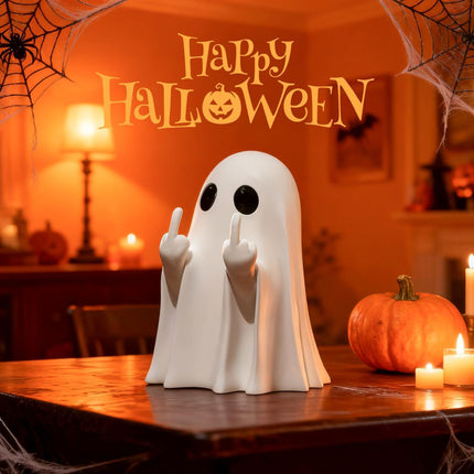 Halloween Ghost Figurine-Spooky & Cute Ghost Statue for Home, Desk