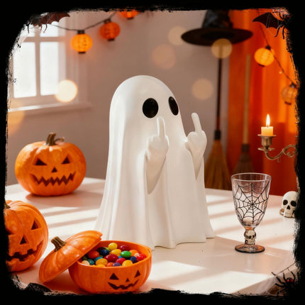 Halloween Ghost Figurine-Spooky & Cute Ghost Statue for Home, Desk