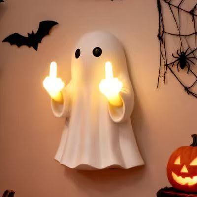 Halloween Ghost Figurine -7.5in Wall-Mounted Ghost Decorations