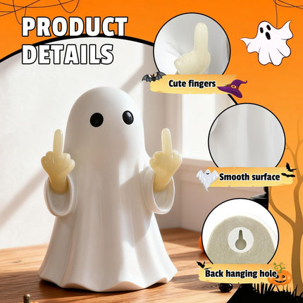 Halloween Ghost Figurine -7.5in Wall-Mounted Ghost Decorations