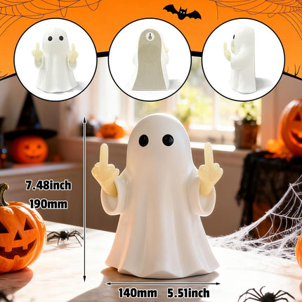 Halloween Ghost Figurine -7.5in Wall-Mounted Ghost Decorations