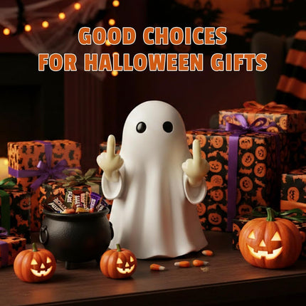 Halloween Ghost Figurine -7.5in Wall-Mounted Ghost Decorations