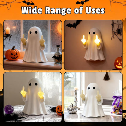 Halloween Ghost Figurine -7.5in Wall-Mounted Ghost Decorations