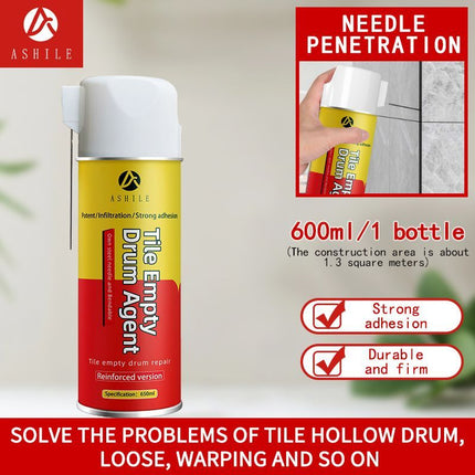 Tile Empty Drum Agent – Strong Adhesion, Eco-Friendly & Easy 4-Step Repair for Hollow, Warped or Loose Tiles – Perfect for Bathrooms, Kitchens, Floors, Walls, Balconies, and Patios