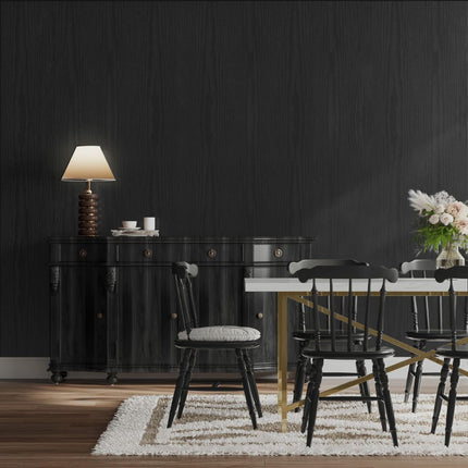 Black Wood Contact Paper Wood Grain Peel and Stick Countertops Waterproof Counter Top Contact Paper Wood Wallpaper Brown Walnut Vinyl Wrap for Cabinets Desk Wallpaper Removable Veneer 15.8inx78.8in