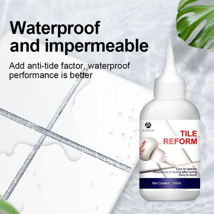 Tile Reform Waterproof Gap Repair Filler Gold Waterproof Tile Gap Repair Filler White Tile Gap Repair Filler Grey Grout Repair Grout Repair Grey for Bathroom Living Room Floor 150ml - Silver - Size 150ml