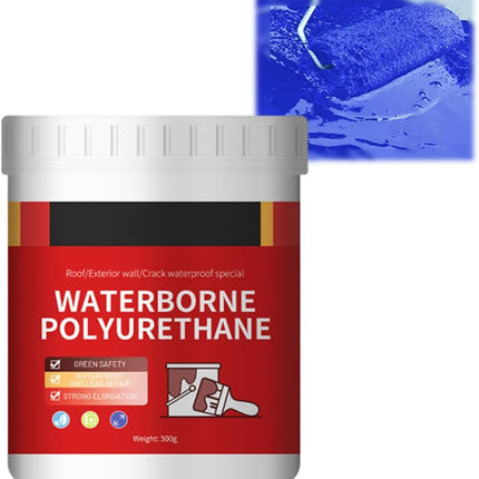 Waterborne Polyurethane Waterproof Sealant,Water-Based Polyurethane,Polyurethane Waterproof Coating,Waterproof Sealant for Roof Leaks,for Walls,Garden,Gutter,Concrete Cracks - Blue - Size 500g