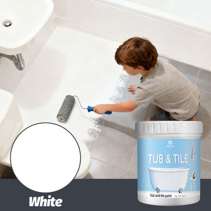 Tub & Tile Paint: Waterproof, Non-Slip, Eco-Friendly for Ceramic Surfaces – Ideal for Bathrooms, Kitchens, Showers, Tiles, Sinks, Countertops, Bathtubs, Floor Tiles, and DIY Home Renovation - Dark Gray - Size 500g