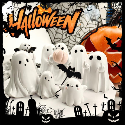 Halloween Ghost Figurine - Spooky Resin Ghost Statue