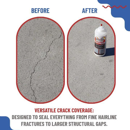 Magic Crack Filler – Fast-Drying, Weather-Resistant Concrete Repair for Driveways, Walkways, Patios, Foundations, Garages, Steps, and Pool Decks - Black - Size 300g