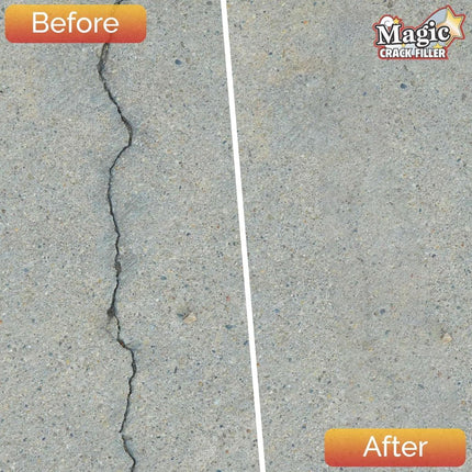 Magic Crack Filler – Fast-Drying, Weather-Resistant Concrete Repair for Driveways, Walkways, Patios, Foundations, Garages, Steps, and Pool Decks - Silver - Size 300g