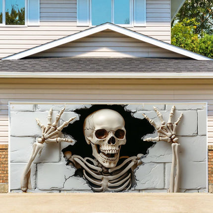 Halloween Garage Door Cover Halloween Decorations Outdoor (Size 7x8ft)