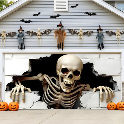Halloween Garage Door Cover Halloween Decorations Outdoor (Size 7x8ft)