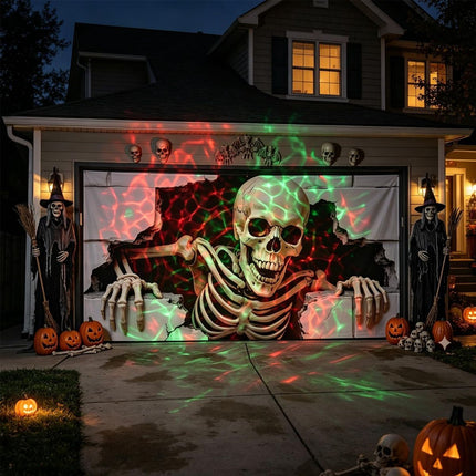 Halloween Garage Door Cover Halloween Decorations (Size 6x13ft)