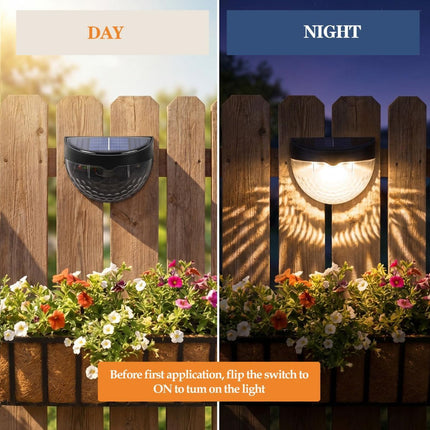 Raised Garden Bed Solar Lights Magnetic with Dusk to Dawn Sensors Wide Angle IPX4 Waterproof Solar Powered Lights Outdoor for Planter Raised Beds Garden Patio Yard Fence, Warm White - Black - Size 1 Pack