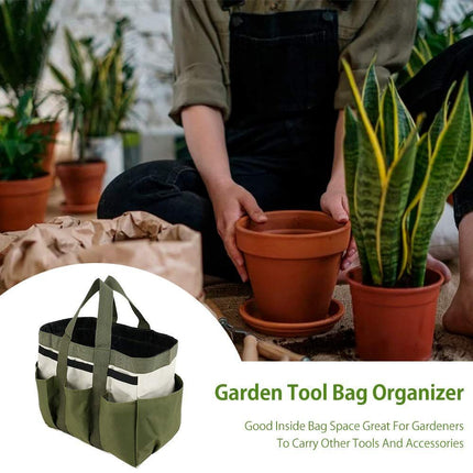 Garden Tool Bag Organizer, Tote Storage Bag with 8 Pocket
