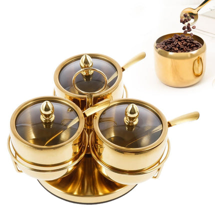 Stainless Steel Sugar Bowl Set