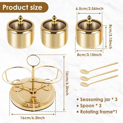 Stainless Steel Sugar Bowl Set