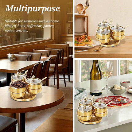 Stainless Steel Sugar Bowl Set