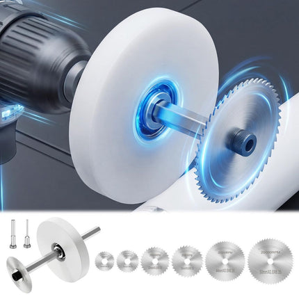 Inside Pipe Cutter for PVC Pipe - Internal PVC Cutter Tool with 6 HSS Saw Blades & 3.15" Guide Disc, Adjustable Depth Plumbing Tool for Shower Drain, Toilet Flange, ABS, Soft Metal
