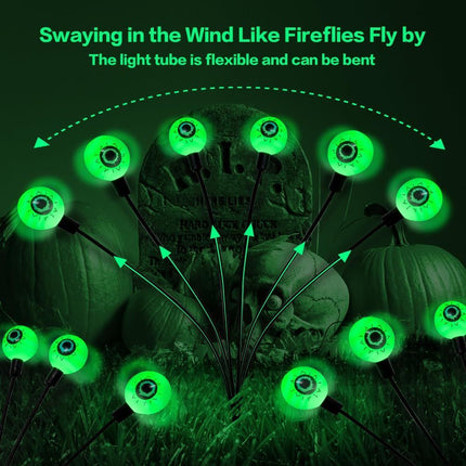 Halloween Decorations Outdoor Solar Scary Eyeball Lights (Size 6 led)