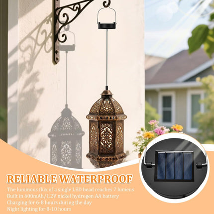 Solar Light Replacement Tops - Waterproof Solar Lantern Lid Parts with Rechargeable Battery AA 600mAh for Outdoor Hanging Lanterns, Garden, Yard, Patio, Lamp DIY Decorations - Warm Light - Size 2-Pack