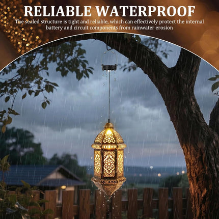 Solar Light Replacement Tops - Waterproof Solar Lantern Lid Parts with Rechargeable Battery AA 600mAh for Outdoor Hanging Lanterns, Garden, Yard, Patio, Lamp DIY Decorations - Warm Light - Size 4-Pack