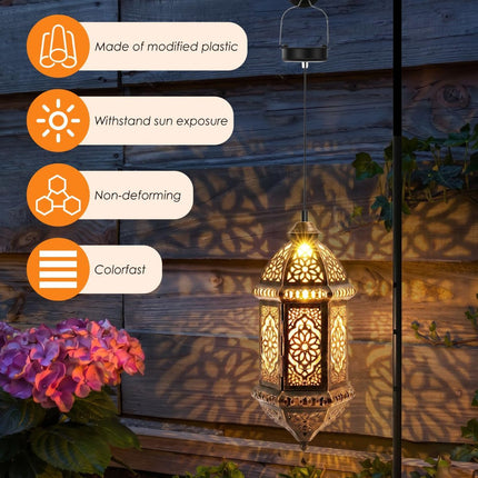 Solar Light Replacement Tops - Waterproof Solar Lantern Lid Parts with Rechargeable Battery AA 600mAh for Outdoor Hanging Lanterns, Garden, Yard, Patio, Lamp DIY Decorations - Warm Light - Size 4-Pack