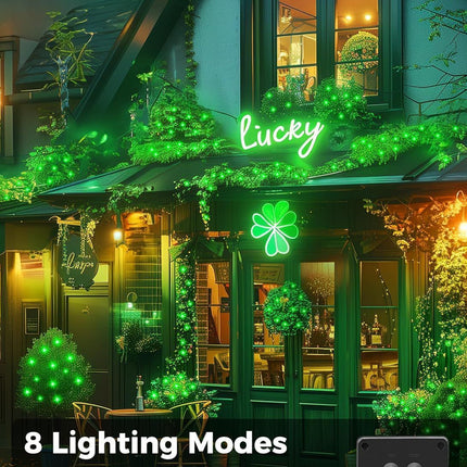 Solar String Lights Outdoor Waterproof, LED Outdoor Light | Solar Fairy Lights with 8 Lighting Modes, IP65 Waterproof Solar Christmas Halloween Lights for Outdoor Outside Tree Patio - Green - Size 72ft 200-LED String Light