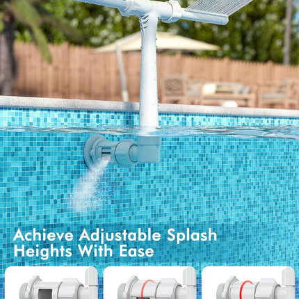 Upgrade Pool Fountain - Dual Spray Water Fountains for Above Ground/Inground Pools, 2-in-1 Adjustable Waterfall Pool Sprinkler Fountain