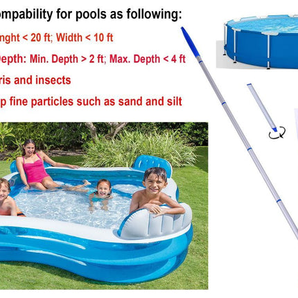 Jet Vacuum W/ 6 Section Poles of 57 for Frame Aboveground/inflatable