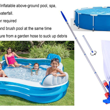 Jet Vacuum W/ 6 Section Poles of 57 for Frame Aboveground/inflatable