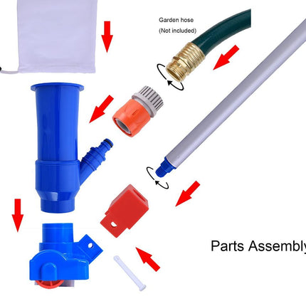 Jet Vacuum W/ 6 Section Poles of 57 for Frame Aboveground/inflatable