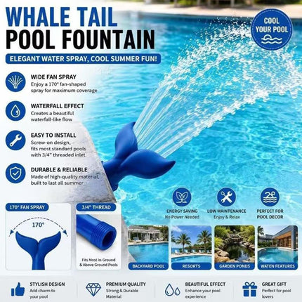 5-Piece Threaded Pool Fountain Nozzle Set for Water Feature Display, 5 Piece Fishtail Heads for Poolside Display Areas Pool Fountain Nozzle Fishtail Head Water Feature Decorative Backyard Threaded Head Set - Green - Size 95mm