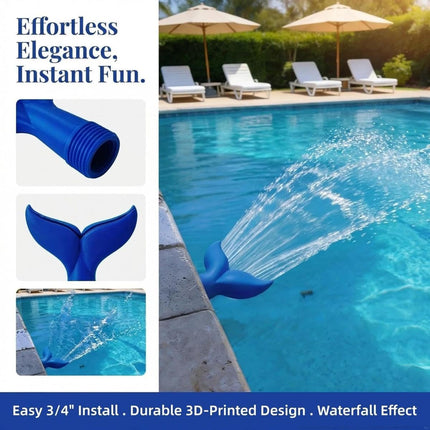 5-Piece Threaded Pool Fountain Nozzle Set for Water Feature Display, 5 Piece Fishtail Heads for Poolside Display Areas Pool Fountain Nozzle Fishtail Head Water Feature Decorative Backyard Threaded Head Set - Orange - Size 95mm