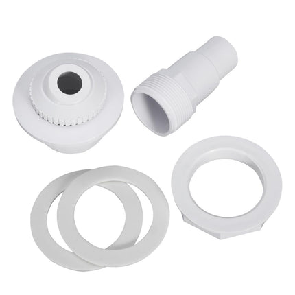 Pool Return Jet Fitting Above Ground Pool Complete Pool Return Jet Kit with Gaskets and Hose Adapter - White - Size 4pcs