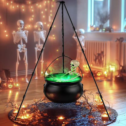 Halloween Outdoor Decorations Witch Cauldron Tripod Stand (Size 78cm)