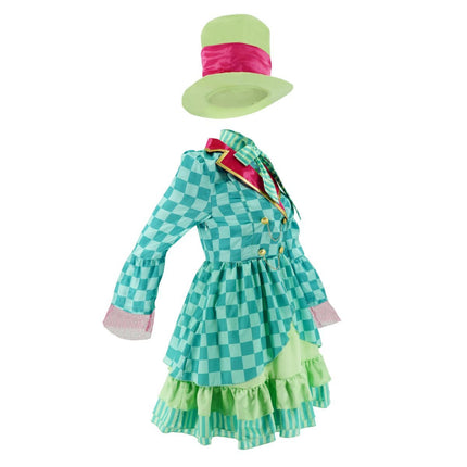 Hatter Costume Women Mad Tea Party Halloween Cosplay Dress (Size XS)