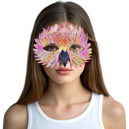 Owl Beak Face Mask Halfface Bird Face Cover for Masquerade (Yellow)
