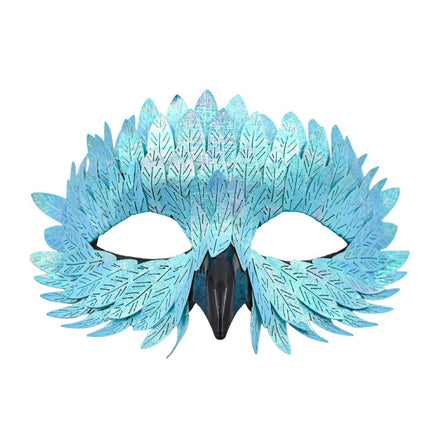 Owl Beak Face Mask Halfface Bird Face Cover for Masquerade Ball (Blue)