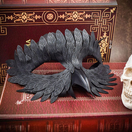 Owl Beak Face Mask Halfface Bird Face Cover for Masquerade (Black)