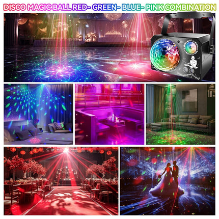 Disco Ball Light RGB Magic Ball Strobe Pattern Light with UV Light