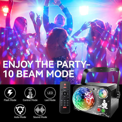 Disco Ball Light RGB Magic Ball Strobe Pattern Light with UV Light