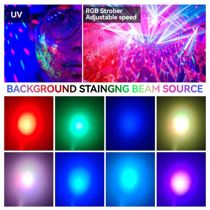 Disco Ball Light RGB Magic Ball Strobe Pattern Light with UV Light