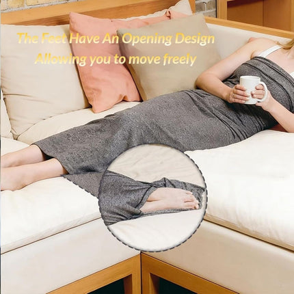 Sleep Pod - Wearable Blanket Hoodie for Anxiety Relief & Deep Sleep, Portable Personal Sleeping Bag for Travel, Camping and Cozy Lounging - Gray - Size 150cm*40cm