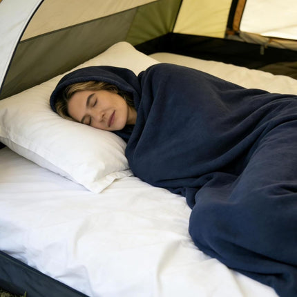 Sleep Pod - Wearable Blanket Hoodie for Anxiety Relief & Deep Sleep, Portable Personal Sleeping Bag for Travel, Camping and Cozy Lounging - Gray - Size 170cm*40cm