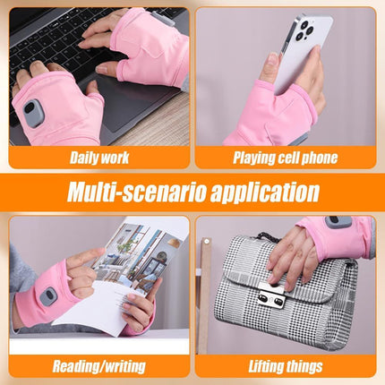 Rechargeable Wireless Heated Gloves Women'S Heated Gloves Fingerless Heated - Pink - Size Fits Adult Hands